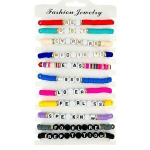 11pcs Taylor friendship bracelets inspiration music theme jewelry